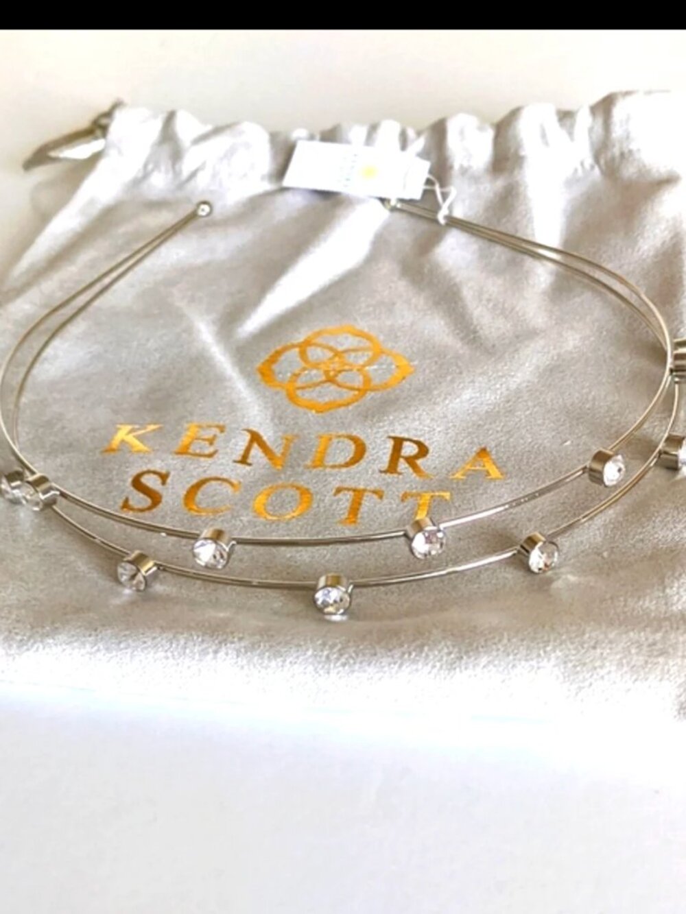 NWT Gold Kendra Scott Double Crystal Headband